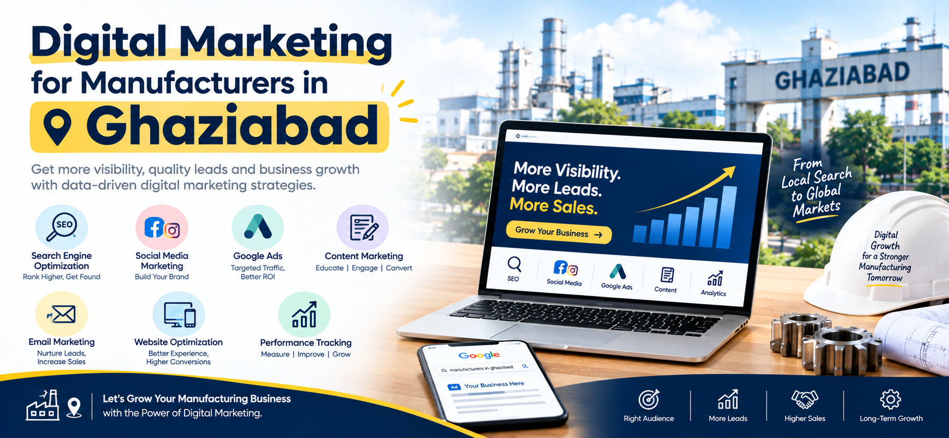 Digital marketing strategy for manufacturing businesses in Ghaziabad