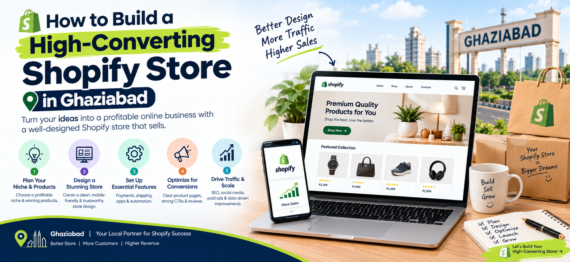 Mobile-first Shopify store design and conversion planning for Ghaziabad businesses