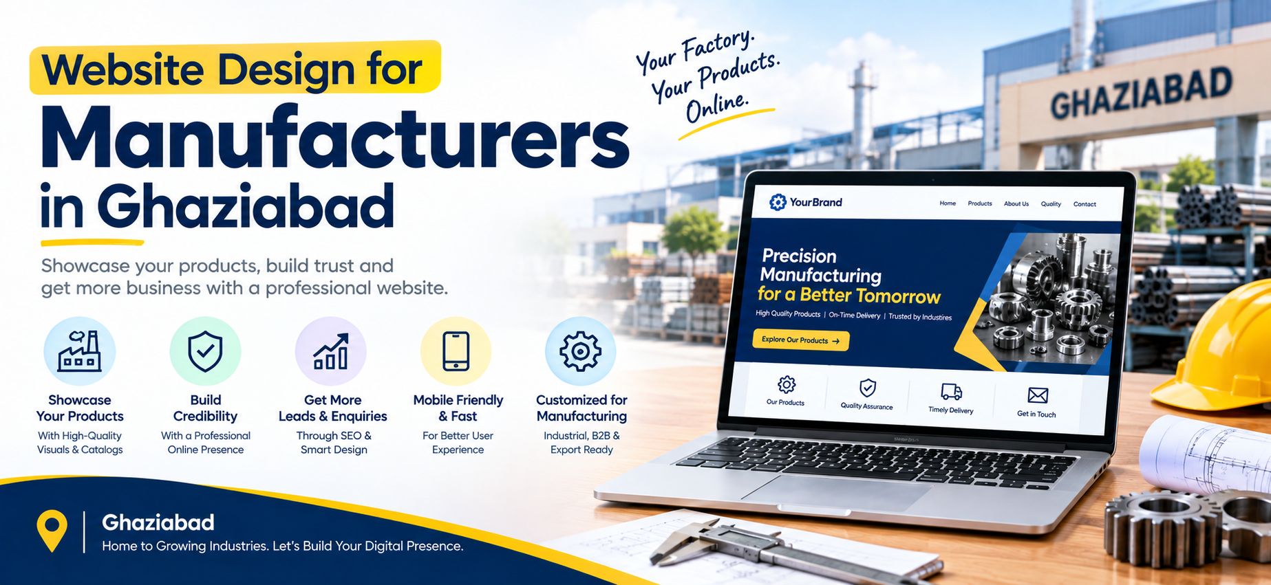 Website design and product catalogue planning for manufacturers in Ghaziabad